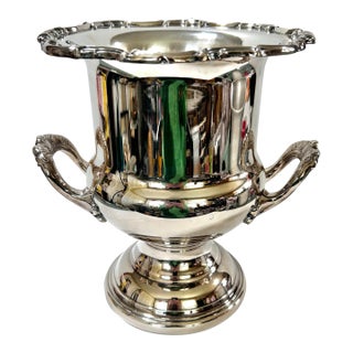 Vintage Silverplate Champagne Bucket With Insert Ice Bucket For Sale