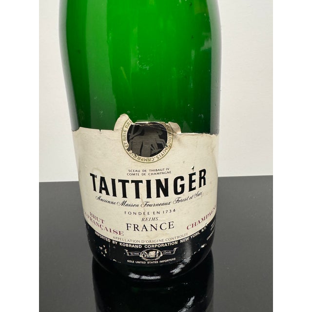Vintage Taittinger Brut La Francaise Champagne display bottle. Cork and muselet in tact.