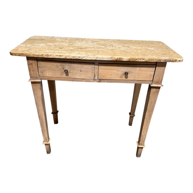 French Style Marble Top Desk Table For Sale
