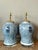 Vintage Boho Asian Lucky Character Glazed Ceramic Lamps - A Pair For Sale In West Palm - Image 6 of 7