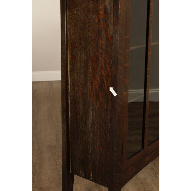 Limbert Antique Mission Oak Arts & Crafts Glass Door Bookcase For Sale - Image 13 of 18