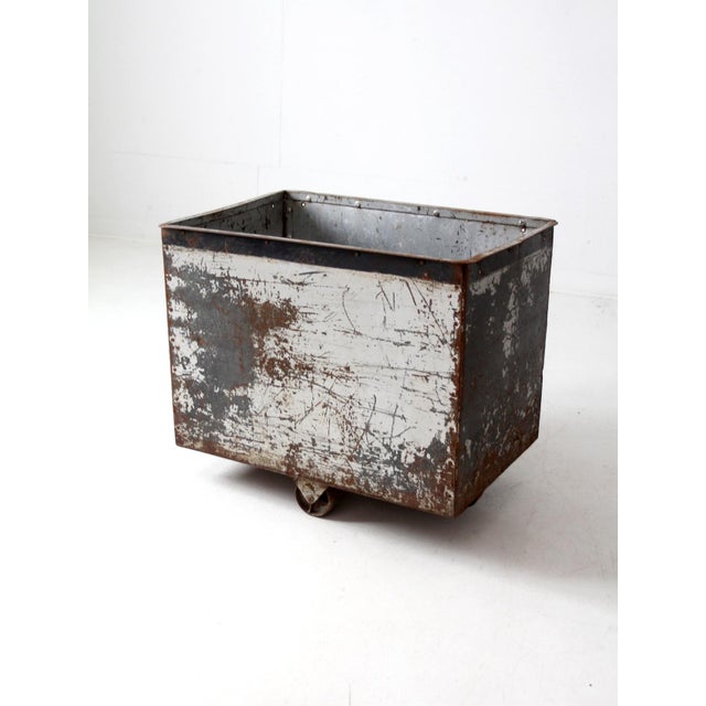 Vintage Industrial Cart Bin For Sale - Image 9 of 12