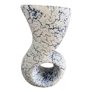 French Mid Century Glazed Ceramic Pottery Vase