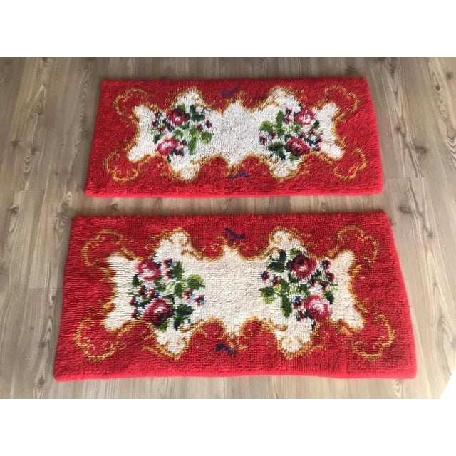 Small Colorful Rugs in Thick Wool, 1970s, Set of 2 For Sale - Image 3 of 15