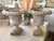 French Pair of Small White Urn Planters For Sale - Image 3 of 3