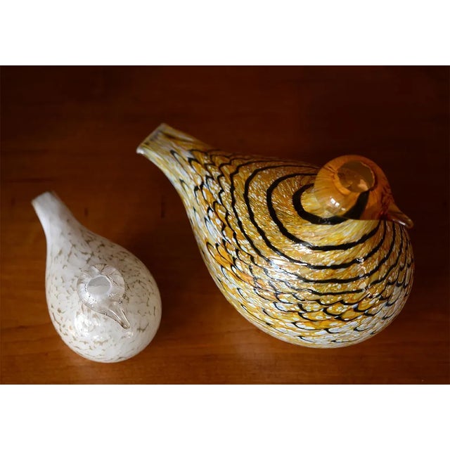 Iittala Oiva Toikka Glass Birds - a Pair | Chairish