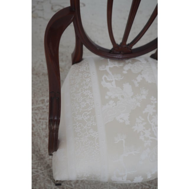 Wood Set of 8 Kindel Mahogany Shield Back Dining Chairs For Sale - Image 7 of 18
