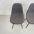 Set of 4 DSW upholstered side chairs with original grey covers designed by Charles Eames and made by Vitra. Original...
