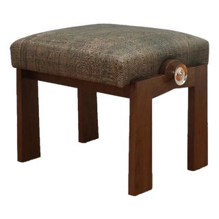 Zanzibar Bench in Woven Leather For Sale