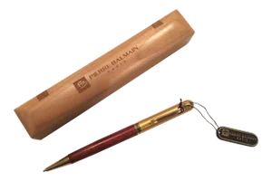 Vintage "Pierre Balmain Paris" Ball Point Wooden Pen in Wood Case