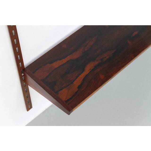 Feldballes Møbelfabrik Danish Rosewood 2-Bay Wall Unit with Desk in by Kai Kristiansen for FM Feldballes Møbelfabrik, 1960s For Sale - Image 4 of 18