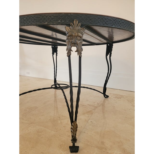 19th Century French Iron and Copper Table For Sale - Image 4 of 9