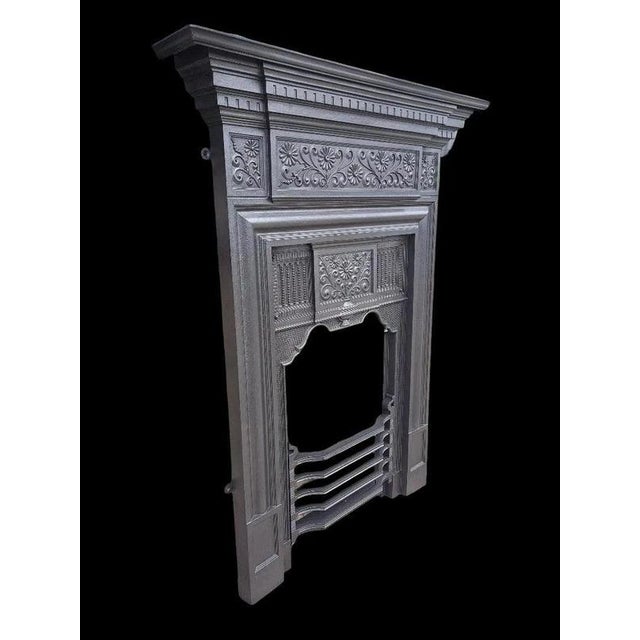 Edwardian Cast Iron Combination Fireplace Surround For Sale - Image 3 of 18