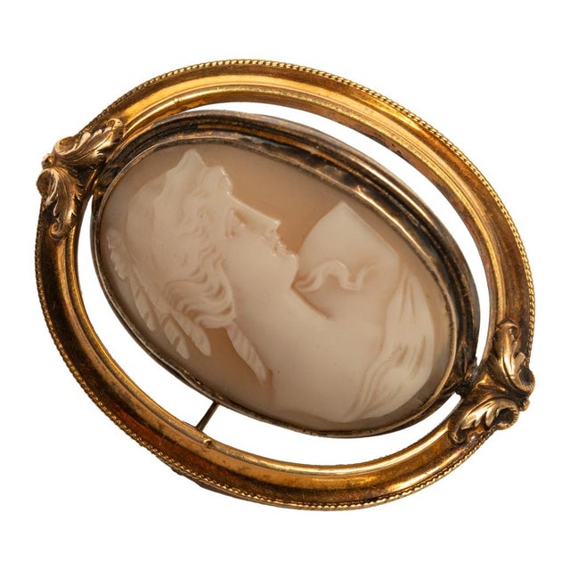 Mid 19th Century Antique 10k Gold Victorian Swivel Mourning Cameo Brooch Locket Tooth & Hair 1860 For Sale - Image 5 of 12