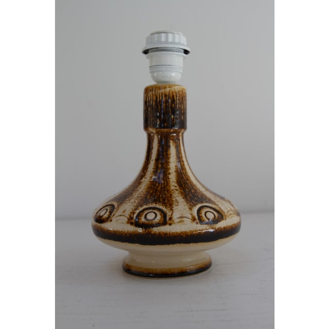 Danish Modern Brown Ceramic Table Lamp by Søholm, 1960s. For Sale - Image 10 of 13