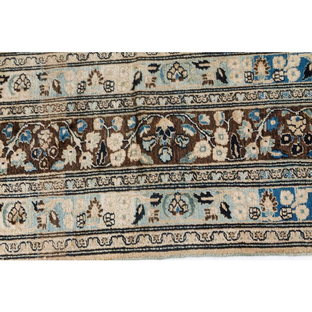 Late 19th Century Authentic 19th Century Persian Meshad Carpet For Sale - Image 5 of 7