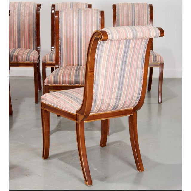8 Baltic Empire Mahogany Dining Chairs 20th Century For Sale - Image 4 of 8
