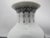 Chinese Republic period miniature vase. White porcelain showing a hand painted mountain landscape and script design....