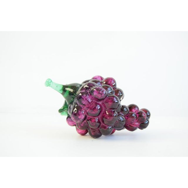 Vintage Czech Glass Grape Cluster in Hand-Blown Art Glass, 1970s For Sale - Image 4 of 13