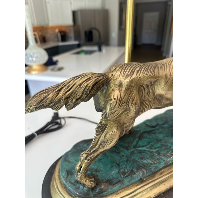 Vintage Brass Hunting Dog Figural Table Table For Sale - Image 15 of 18