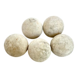 1920s Chattahoochee River Limestone Balls - Set of 5 For Sale