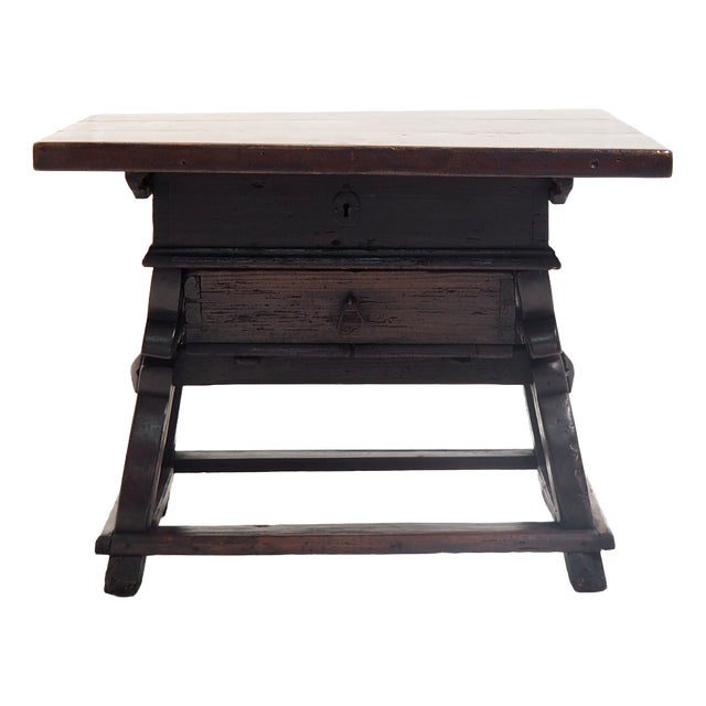 Antique 18th Century Banker's Rent Table with Sliding Top For Sale