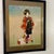 Japanese 1950s Japanese Hand Painting in Silk Geisha Framed Stamped For Sale - Image 3 of 10