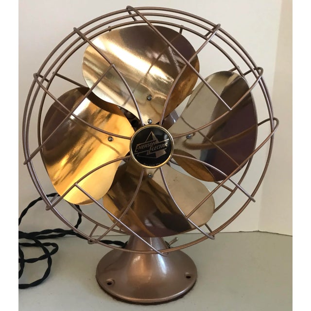 1949 Emerson Golden Jubilee Rose Gold Oscillating Electric Fan For Sale - Image 9 of 9