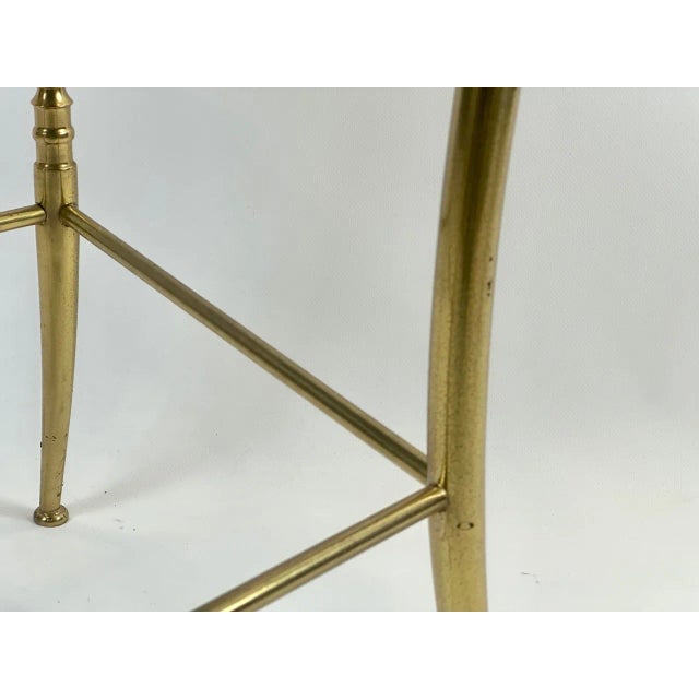 Mid-Century Brass Chiavarine Chair attributed to Giuseppe Gaetano Descalzi for Chiavari, 1960s For Sale - Image 6 of 13