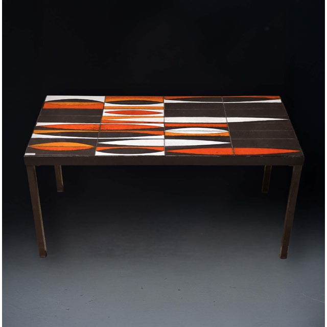 A superb coffee table designed by Roger Capron, emblematic of the Vallauris ceramic revival of the 1950s and 60s. This...