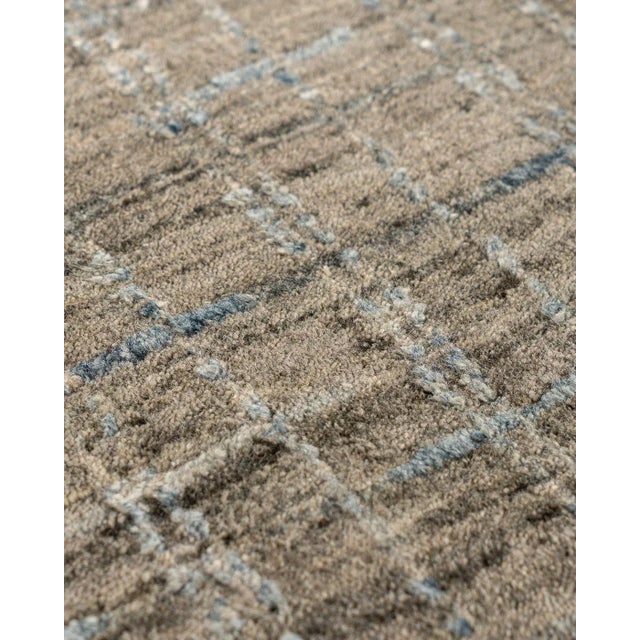 2020s Simplicity Comfort Beige Blue Contemporary Rug 9'1 X 11'11 For Sale - Image 5 of 8