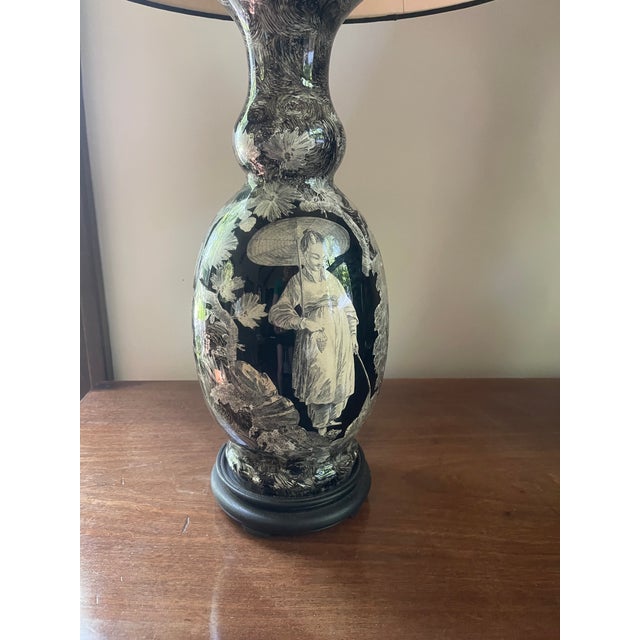 1960s Pair of Lamps With Shades For Sale - Image 9 of 9