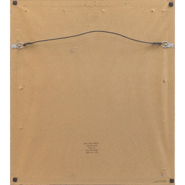 Ceramic Frank Gallo La Jousese Secret Signed Figurative Ceramic Tile 19/200 Framed 1980s For Sale - Image 7 of 7