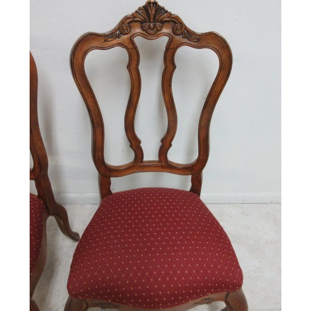 Wood Pair Ethan Allen Tuscany French Country Dining Room Side Chairs C For Sale - Image 7 of 11