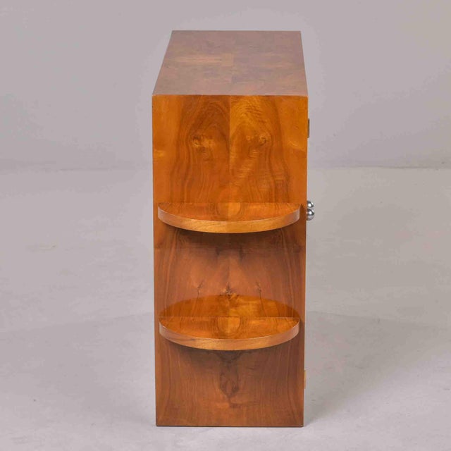 French Art Deco Burl Walnut Cabinet With Shelf Display For Sale - Image 13 of 13