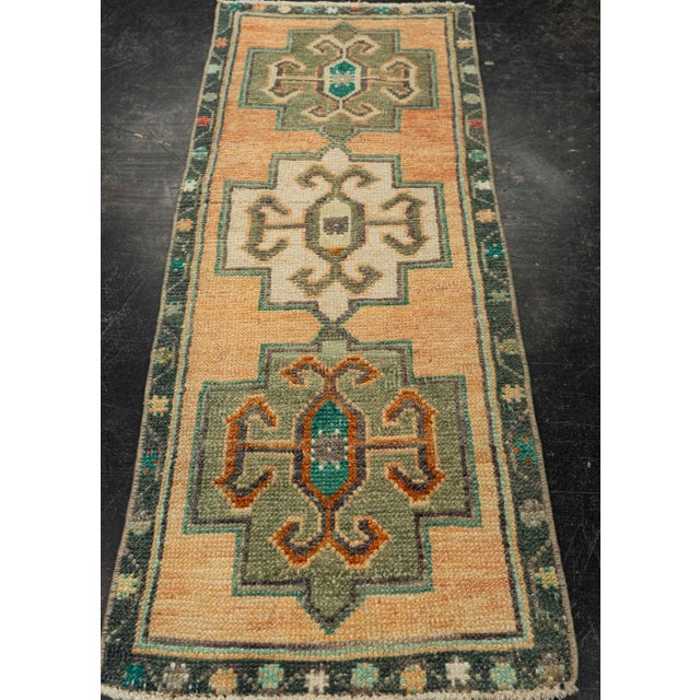 Turkish Mini Rug Oriental Hand Knotted Vintage Rug 1'5" x 3'6" #21214 Explore a curated collection of hallway runners,...