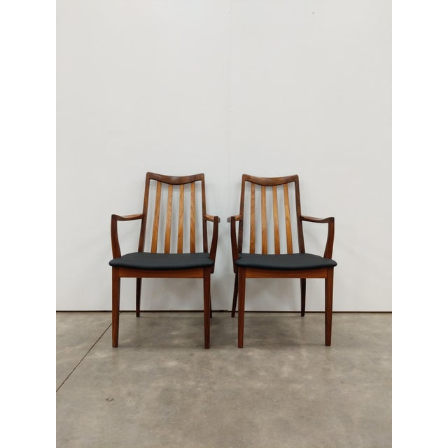 Wood Pair of Vintage Mid Century Modern Armchairs by G Plan For Sale - Image 7 of 9
