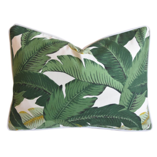 2020s Tropical Iconic Banana Leaf Pillow Including the Feather/Down Insert For Sale - Image 5 of 7