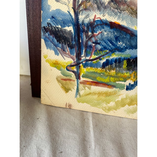 Up for consideration is a beautiful watercolor painting of a mountain landscape. This piece would look lovely in your home...