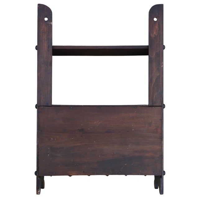 Antique Victorian Gothic Oak and Beech Wall Cupboard, 19th Century For Sale - Image 6 of 7