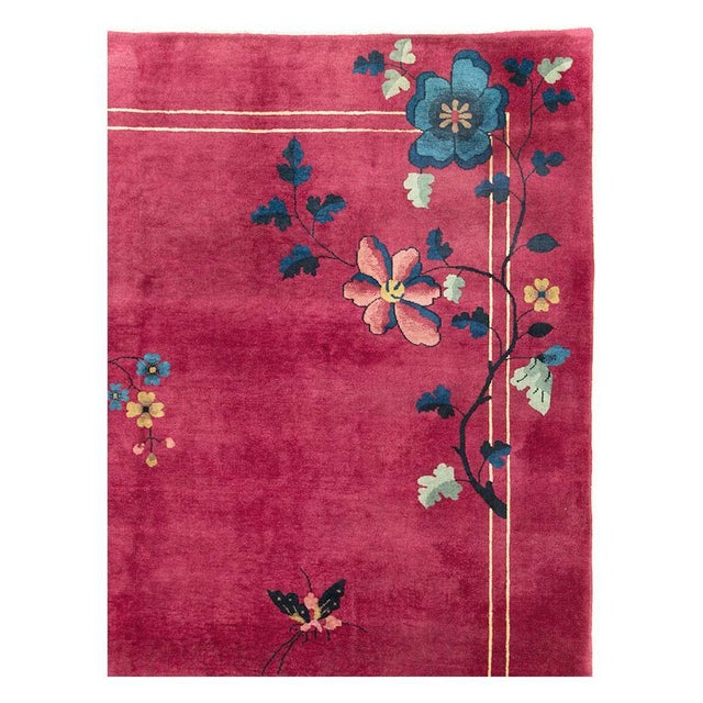 Art Deco Galerie Shabab Collection Mid-20th Century Handmade Chinese Art Deco Room Size Carpet For Sale - Image 3 of 10