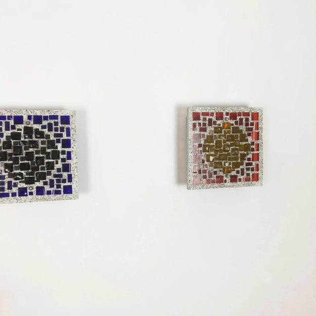 1970s Concrete & Glass Wall Lights, 1970s, Set of 3 For Sale - Image 5 of 18