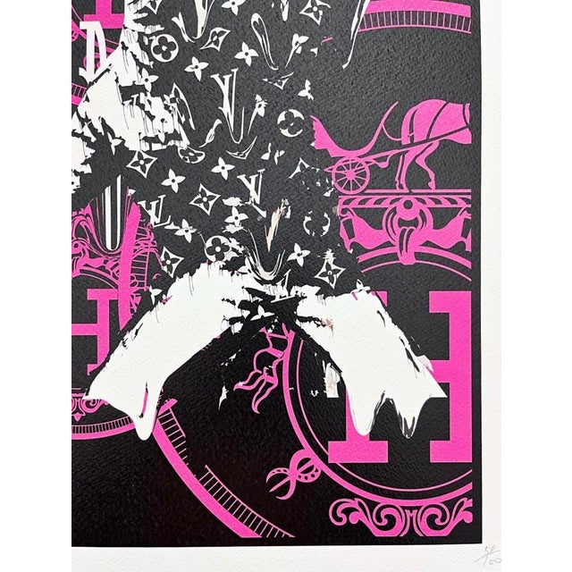 Death Nyc - Banksy Flower Thrower and Hermes - Limited Edition With Certificate For Sale - Image 4 of 5