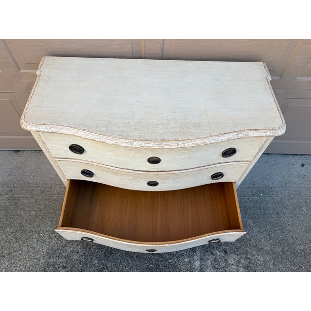 Swedish Gustavian Serpentine Painted Chest of Drawers For Sale - Image 12 of 15