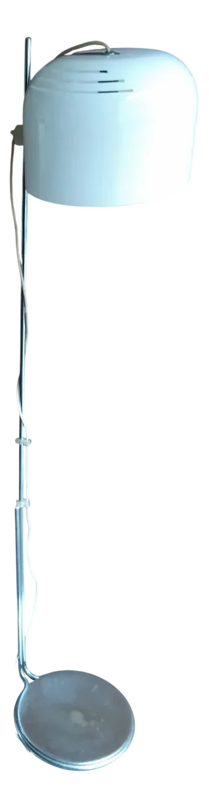 Chrome and Acrylic Floor Lamp by Luigi Massoni for Guzzini, Italy, 1960s