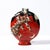 Sumida Gawa Vermillion Red Glazed Pottery Vase W/ Clustered Sculptural Primates For Sale - Image 4 of 12