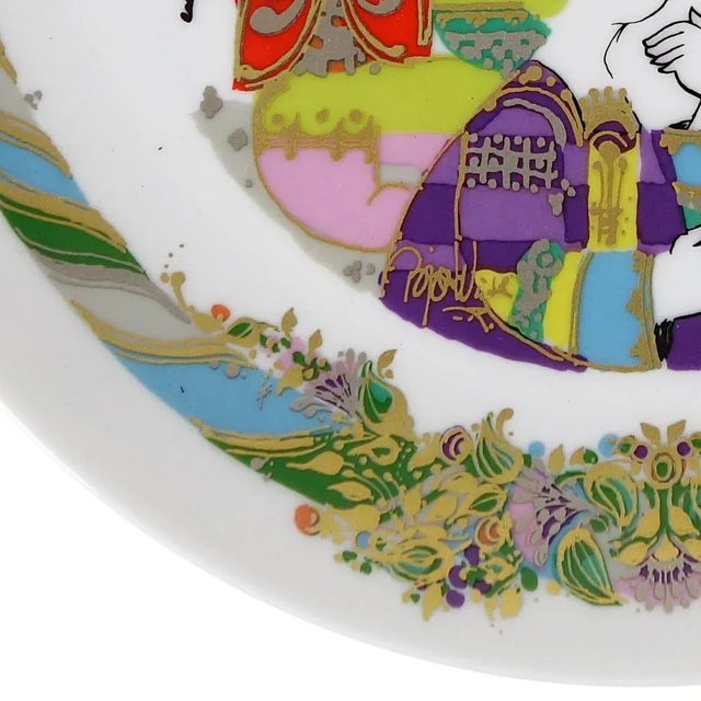 Mid-Century Modern Ceramic Warsteiner Edition Wall Plate by Bjørn Wiinblad, 1993 For Sale - Image 3 of 10