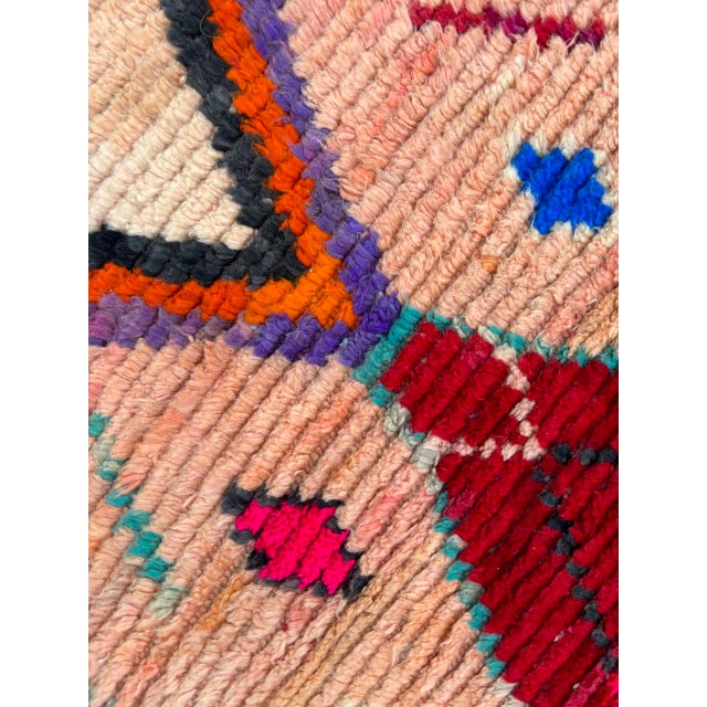 2000 - 2009 Hand Knotted Vintage Moroccan Berber Diamond Rug Runner For Sale - Image 5 of 10