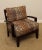 Brown Modern Style Geometric Print Lounge Chairs - A Pair For Sale - Image 8 of 12