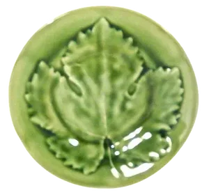 Antique Choisy Le Roi Majolica Maple Leaf Plate